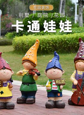 幼儿园商场店门口迎宾人物摆件中秋国庆开业活动装饰道具卡通雕塑