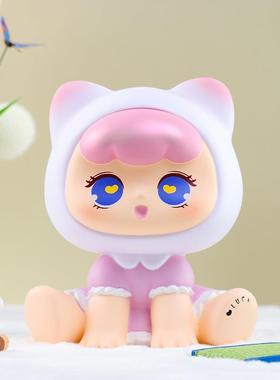 新款软萌可爱萌萌女孩搪胶耐摔存钱罐桌面装饰品摆件大容量储蓄罐