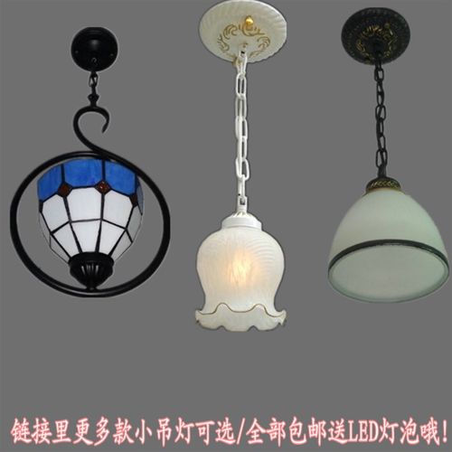 玻璃吊灯单头欧式小吊灯阳台过道走廊灯玄关灯入户吧台创意个性灯