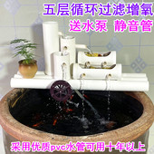 静音鱼缸过滤器水缸三合一净化吸粪便养鱼循环系统瓷缸流水增氧器