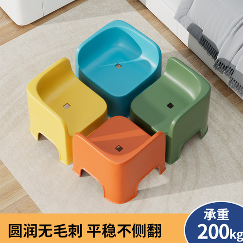 儿童塑料靠背椅子家用客厅靠背矮凳宝宝凳子不占地浴室洗澡防滑凳