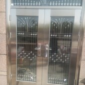 定做不锈钢门304进户防盗大门庭院四开子母带气窗门进户大门