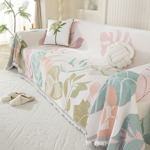 2024新款沙发盖巾雪尼尔奶油风四季通用沙发巾一整张全盖沙发垫子