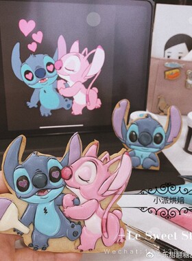 乐甜鱼鱼出品史迪仔糖霜饼干模具3D立体卡通曲奇家用烘焙印模