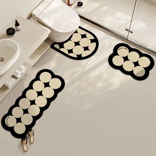 地垫卫生间吸水门口防滑专用硅藻泥浴室隔水2025新款高端防水耐脏