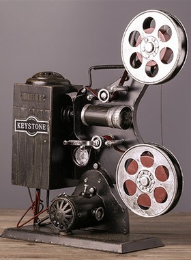 复古老式80年代电影放映机模型道具酒吧餐厅怀旧装饰品摆件老物件