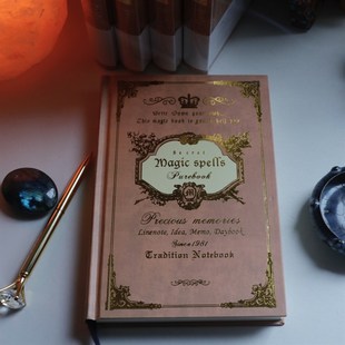 复古烫金魔法笔记本学院风A5许愿显化日记本magic notebook硬面
