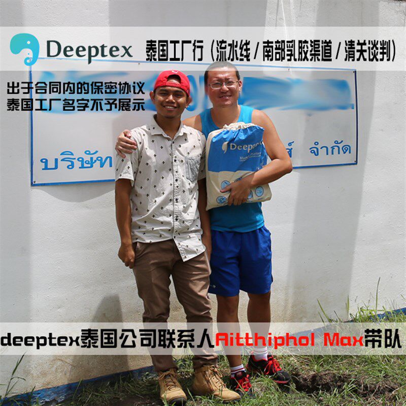 Deeptex堤普泰泰国本土进口天然乳胶高低平滑波浪无颗粒颈椎枕头