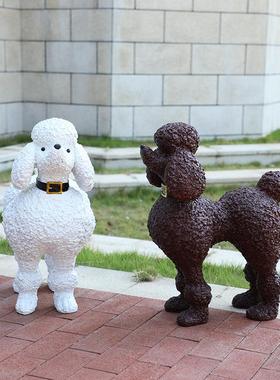 花园仿真大狼狗金毛犬摆件家居客厅庭院装饰工艺品玻璃钢动物雕塑