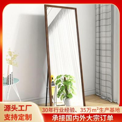 家用穿衣镜女生卧室试衣落地小户型墙上镜出租屋贴墙立式长条镜子