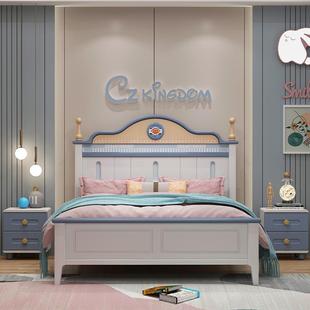 实木儿童床男孩房公主女童男孩童小户型单人1.35米1.2米一米二卧