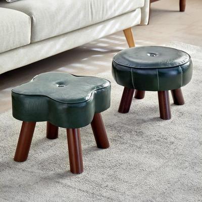 凳子家用矮凳客厅沙发凳实木板凳门口换鞋凳创意软包坐凳简约皮凳