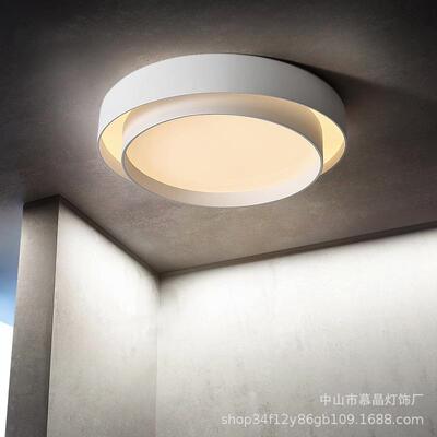 现代简约LED吸顶灯极简大气客厅灯创意圆形书房主卧室灯北欧灯具