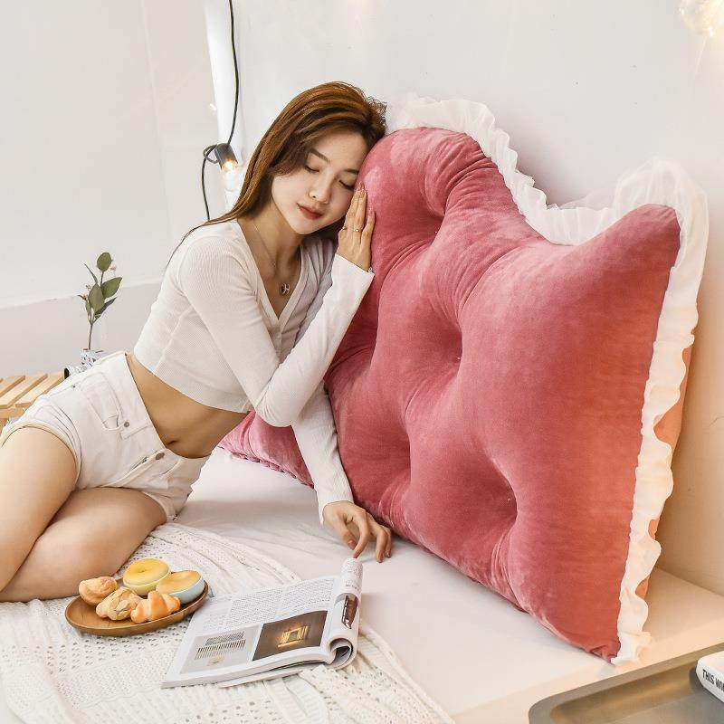 北欧皇冠床上靠枕床头靠背垫软包卧室靠垫双人抱枕公主大靠背靠包