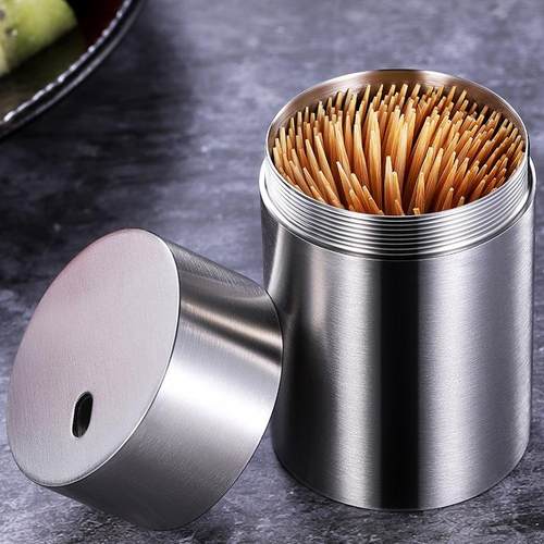 304不锈钢牙签筒简约创意便携牙签盒家用酒店餐厅牙签盅棉签盒