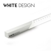 WHITE DESIGN建筑感直尺设计师格尺金属铝合金尺子创意办公文具