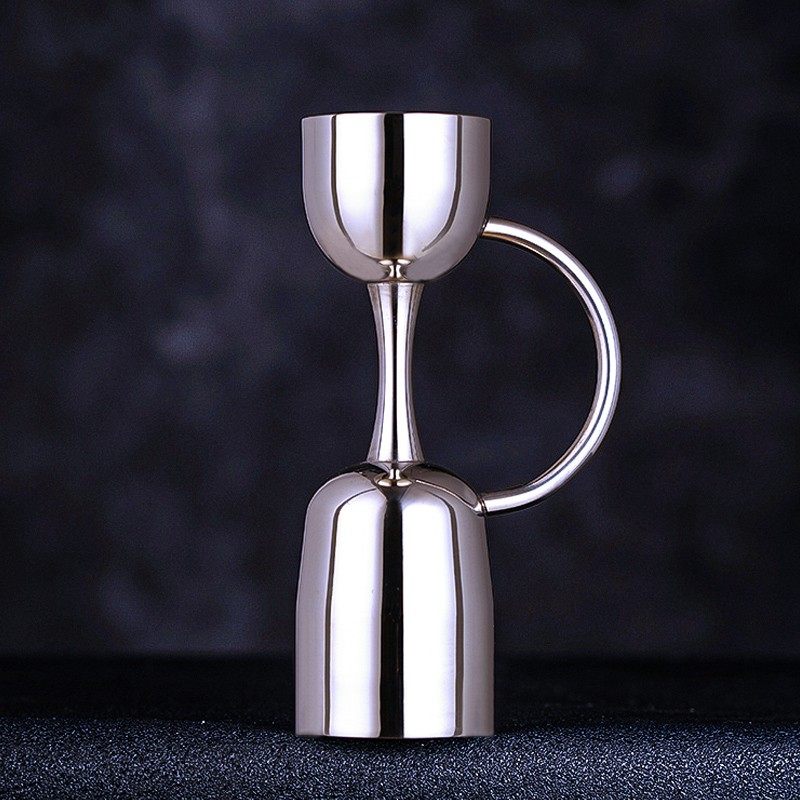 调酒师 酒吧304不锈钢手握式调酒师专业带刻度线量酒器量杯盎司杯