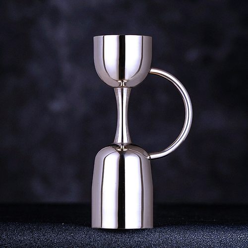 调酒师 酒吧304不锈钢手握式调酒师专业带刻度线量酒器量杯盎司杯
