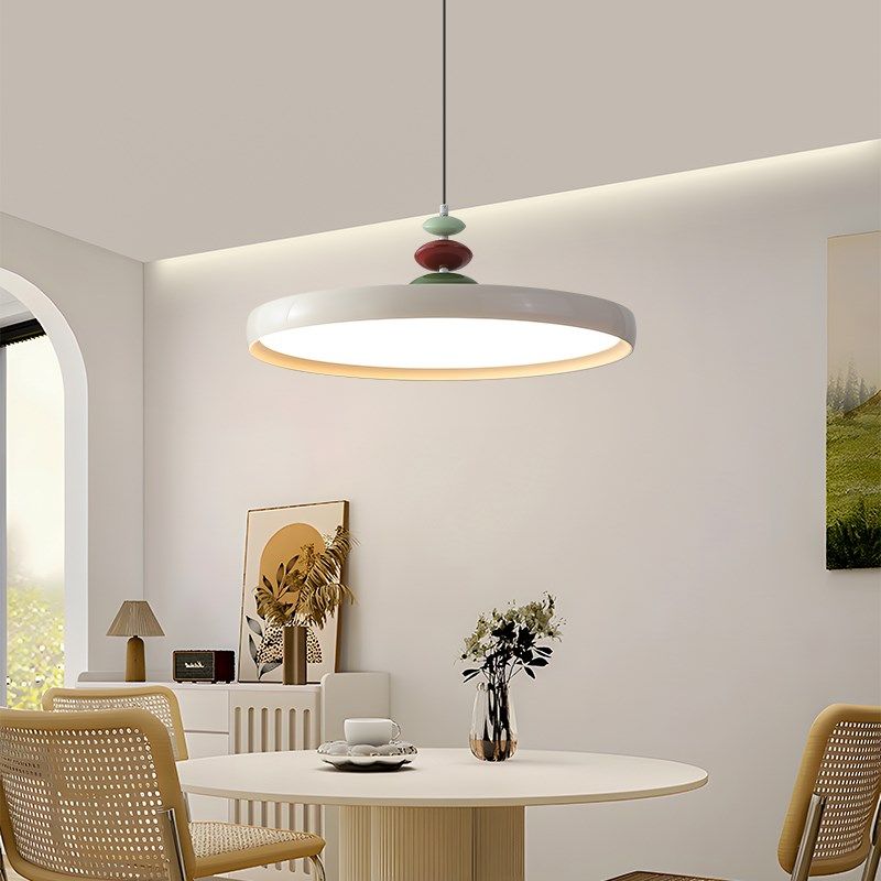 新款法式奶油风飞碟餐厅M豆吊灯创意个性圆形单头餐桌吧台led灯具,家装灯饰光源,餐厅吊灯,淘宝优惠券,粉丝福利购,淘宝优惠卷