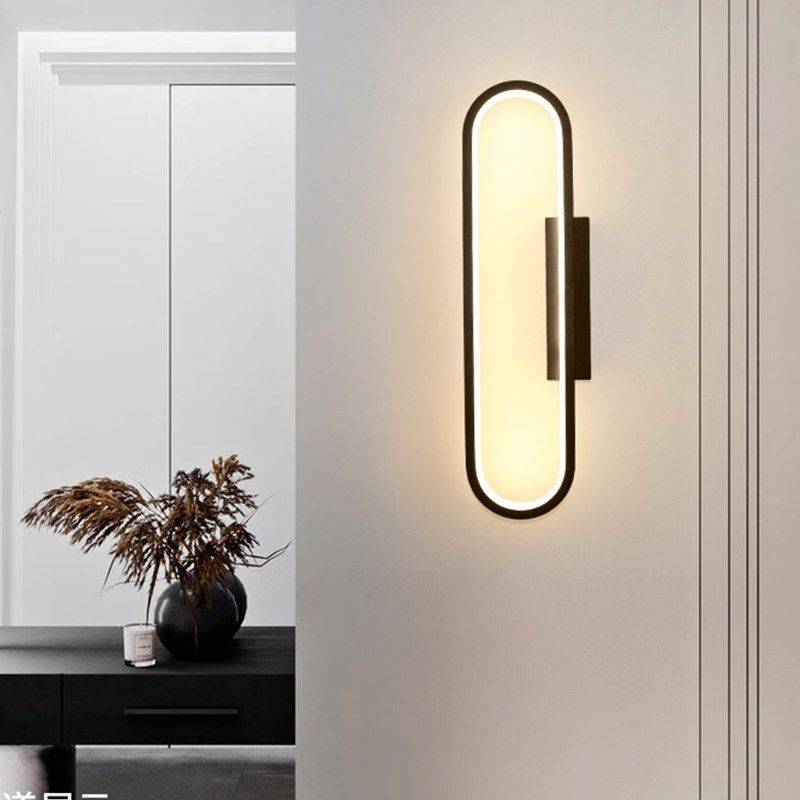 壁灯卧室床头灯主卧壁灯 客厅走廊极简背景墙壁灯楼道长条灯长型,家装灯饰光源,壁灯,淘宝优惠券,粉丝福利购,淘宝优惠卷