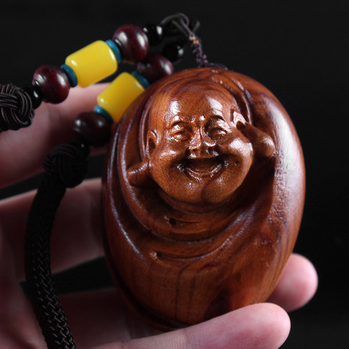 【高油沉水】黄花梨貔貅花梨木皮丘木手把件木雕工艺品挂件手玩