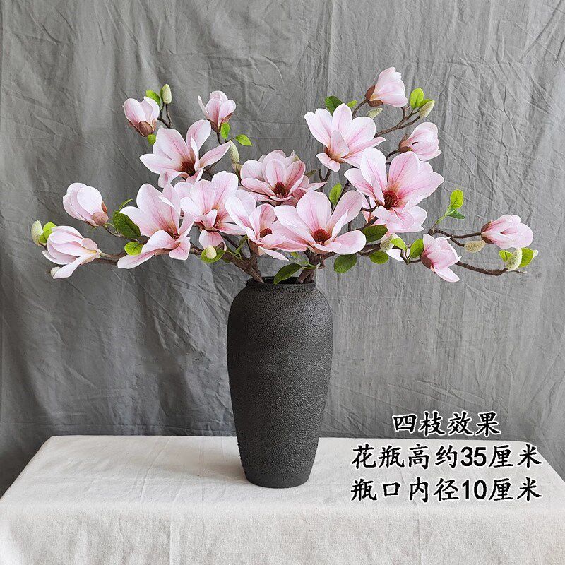 高品质单枝PU大玉兰仿真花卉客厅落地装饰花艺桌面瓶插摆件diy花