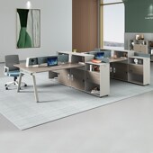 财务办公桌员工屏风职员办公桌工位卡座46多人位公司办公桌椅组合