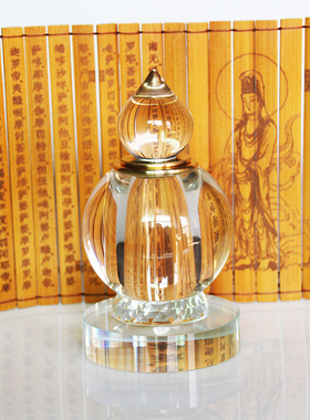 大号装藏结缘中号水晶舍利塔摆件供养舍利子佛塔嘎乌盒工艺品饰品