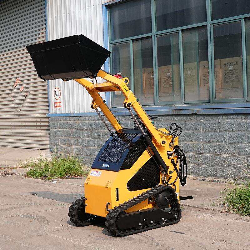 微型滑移装载机马达多功能辅具履带式轮式四驱农用工程滑移小铲车