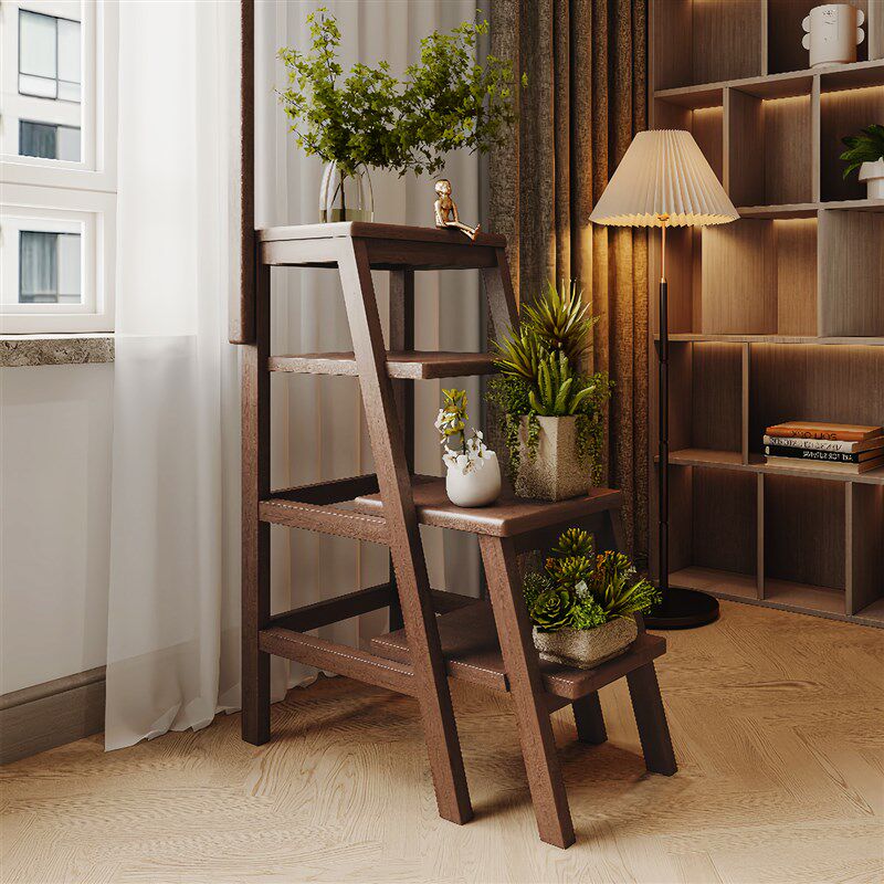 实木梯凳家用折叠楼梯多功能人字梯室内登高踏板凳子两用四层爬梯,住宅家具,梯凳,淘宝优惠券,粉丝福利购,淘宝优惠卷