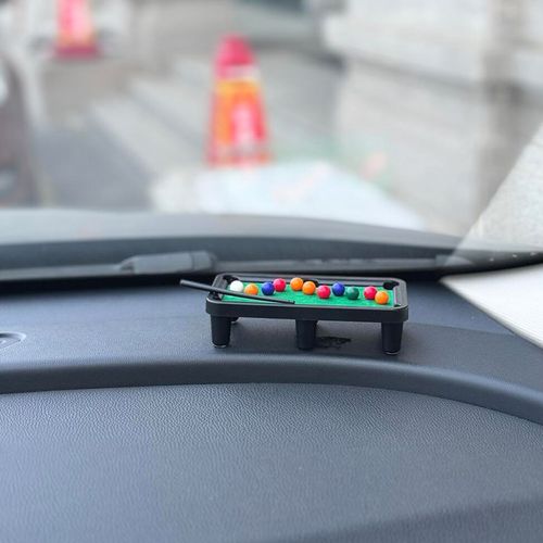 仿真台球桌临时停车号码牌汽车挪车内装饰摆件车载创意个性新款