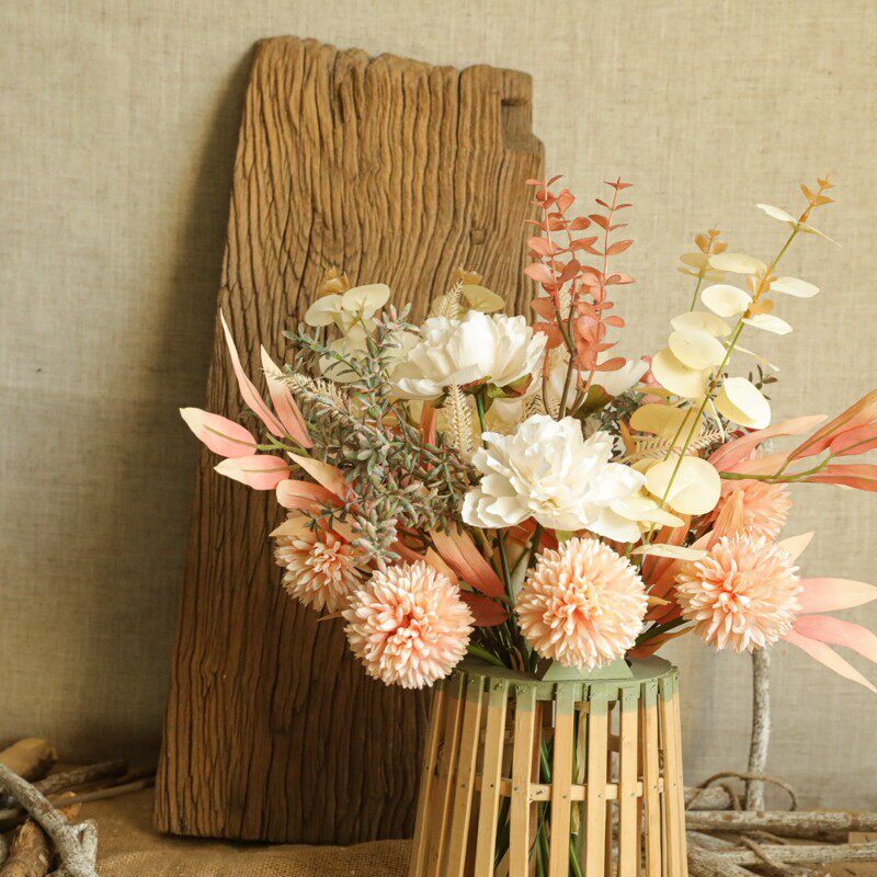 田园仿真花假花花束蒲公英干花客厅家居橱窗样板间装饰花花艺摆件