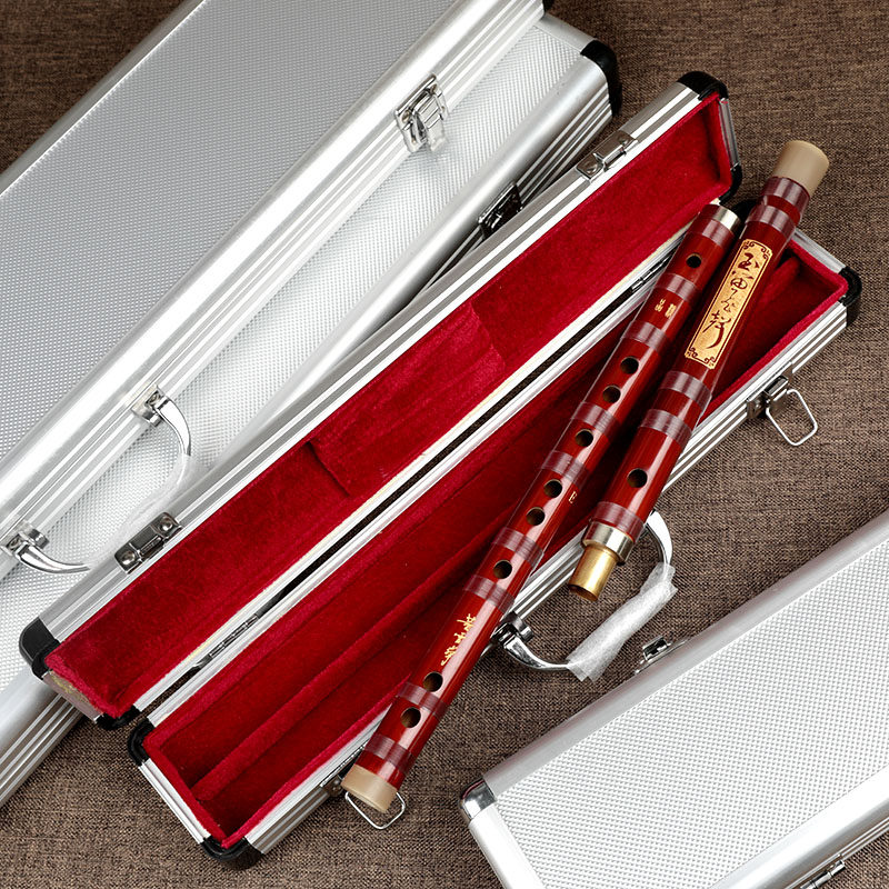 笛子盒 竹笛盒子 一支装铝合金笛盒 两节笛子盒子 笛子包装盒配件
