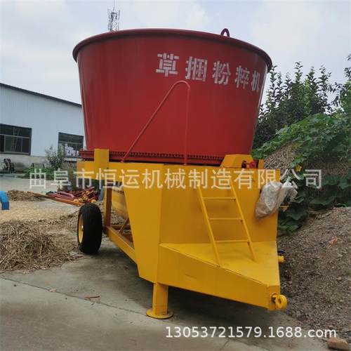 全自动圆盘粉碎机 下出料秸秆饲草破碎机 整捆草料自动旋切机