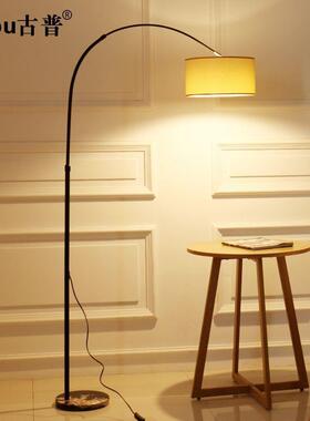 落地灯北欧insLED现代简约钓鱼灯客厅卧室书房麻将遥控立式地灯