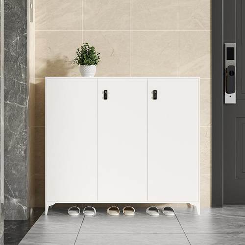 钢制带锁鞋柜门外柜家用门口电梯走廊过道门厅大容量室外密码防盗