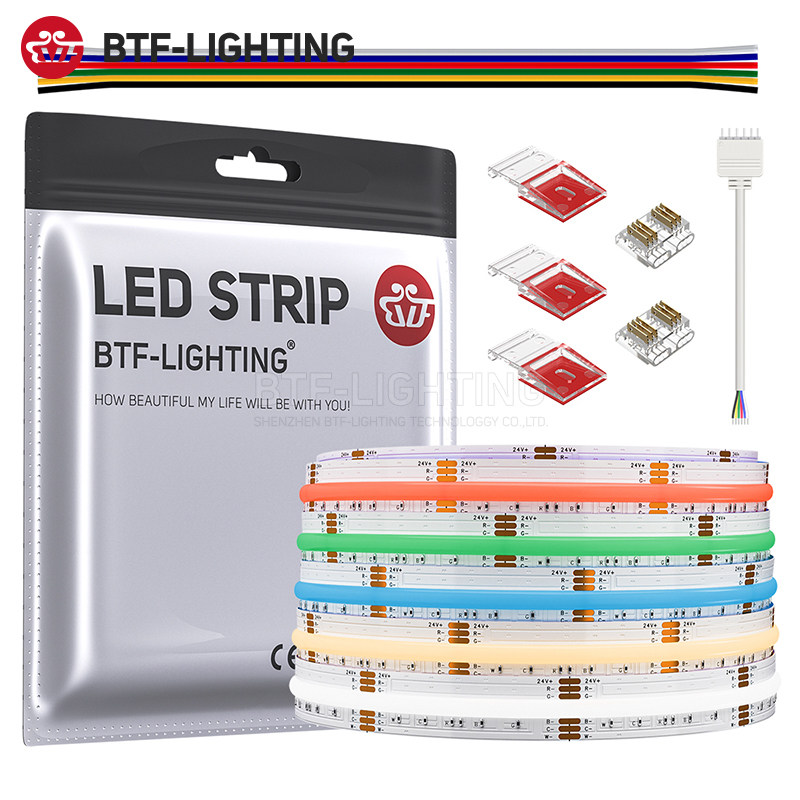 FCOB七彩RGBCCT自粘24V超薄COB灯条RGBCW吊顶背景墙无光斑LED灯带,家装灯饰光源,室内LED灯带,淘宝优惠券,粉丝福利购,淘宝优惠卷