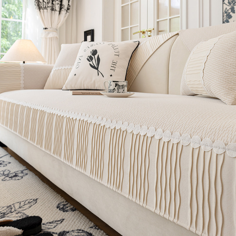 2024新款沙发垫子四季通用法式高级褶皱纹理防滑固定沙发盖布坐垫,居家布艺,沙发垫,淘宝优惠券,粉丝福利购,淘宝优惠卷