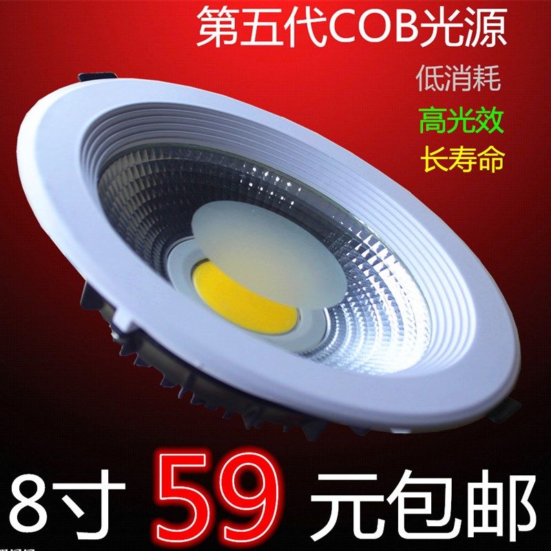 led筒灯3寸4寸5寸6寸8寸10W 20W 30W LED天花灯COB光源