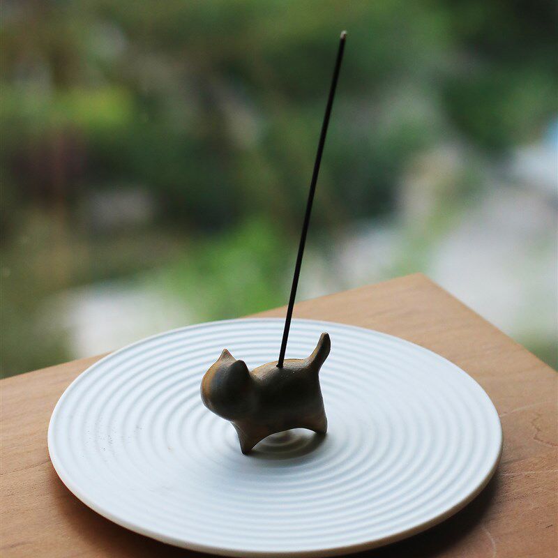 猫生衔蝉勇气小猫香插香座香托家用室内绿檀木香道用具摆件,家居饰品,香托/香盘/香座/香插,淘宝优惠券,粉丝福利购,淘宝优惠卷