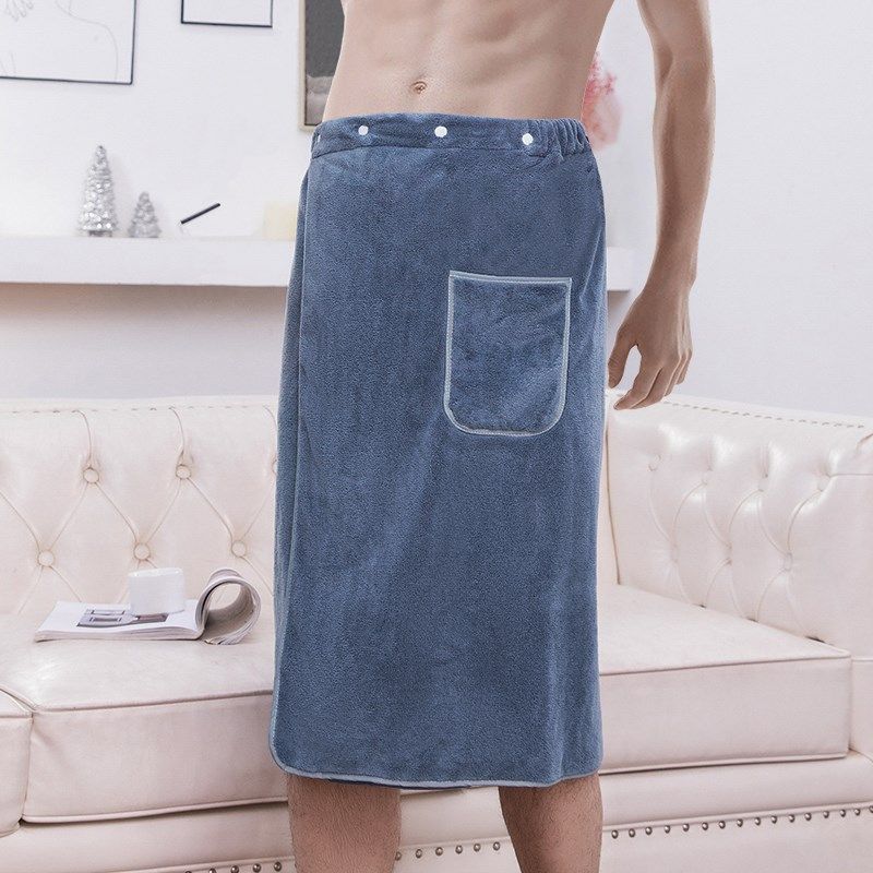 沐凡珊瑚绒浴巾大人浴袍毛巾浴巾套装游泳洗澡家用吸水男款裹巾男