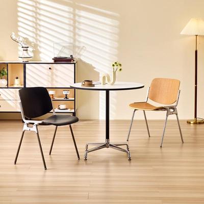 卡斯特中古餐椅包豪斯家用实木靠背椅复古铝合金凳餐厅咖啡厅椅子