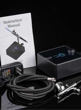 T600K喷笔气泵无极调速显示屏增湿度感应器迷你气泵喷笔