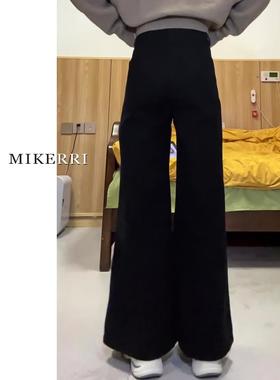 黑A阔腿材牛仔裤女版夏季新款大码NZC胖mm宽松色显瘦梨形身直筒裤