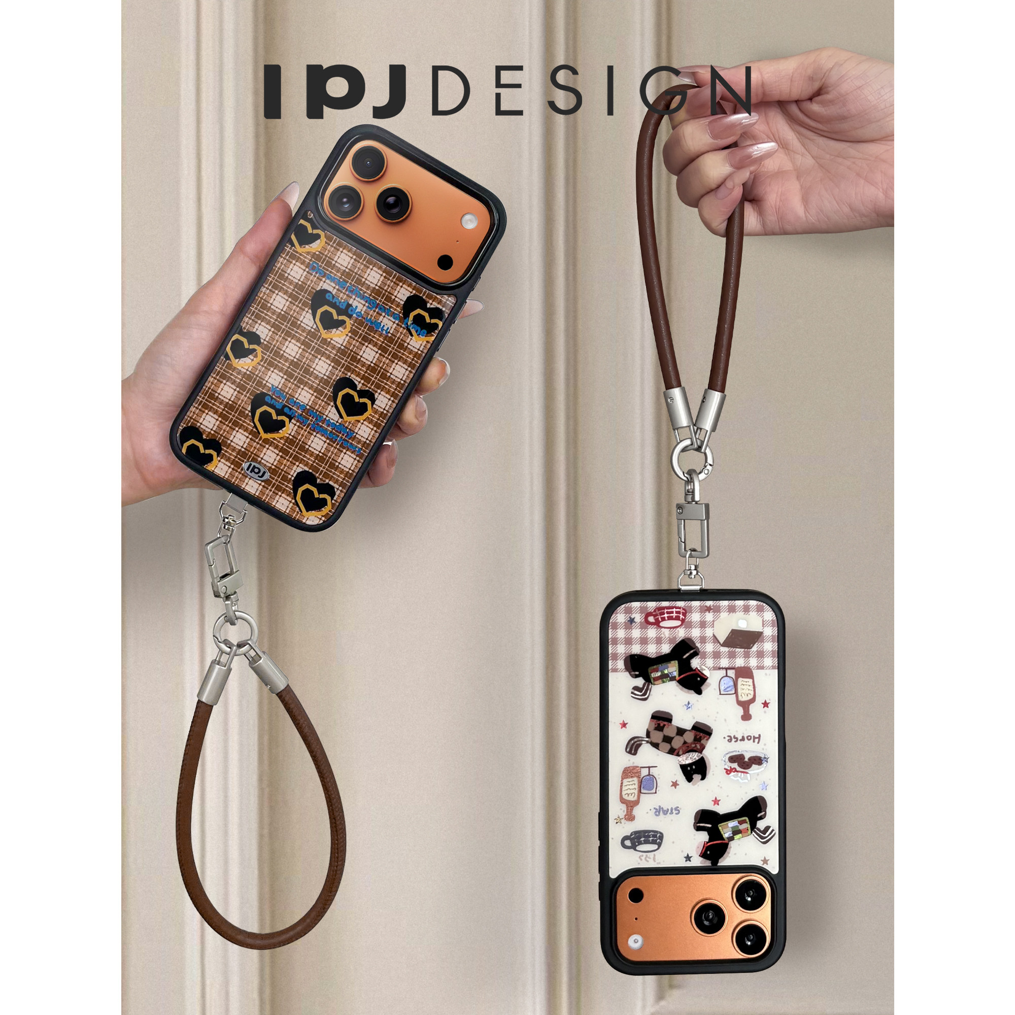 宜趣马年时尚个性美拉德格纹适用于iphone17promax苹果16PRO手机壳15新款14套13时尚12