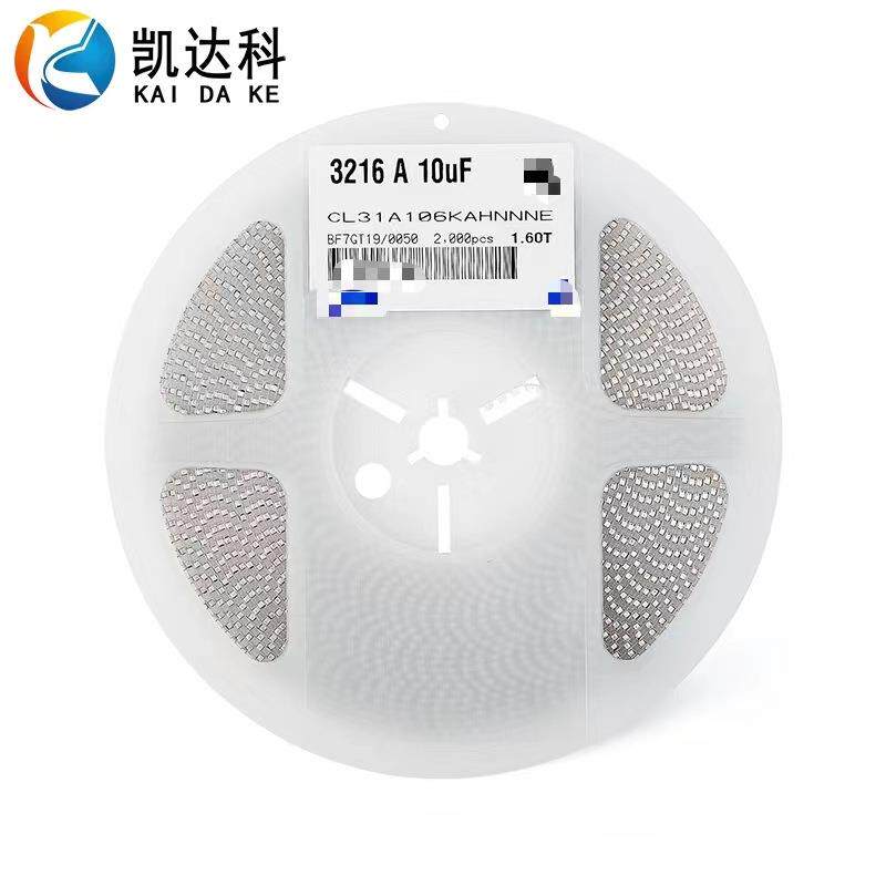 贴片陶瓷电容器1206 10UF 106P 106K 25V X7R 凯达科 CL31B106KAH