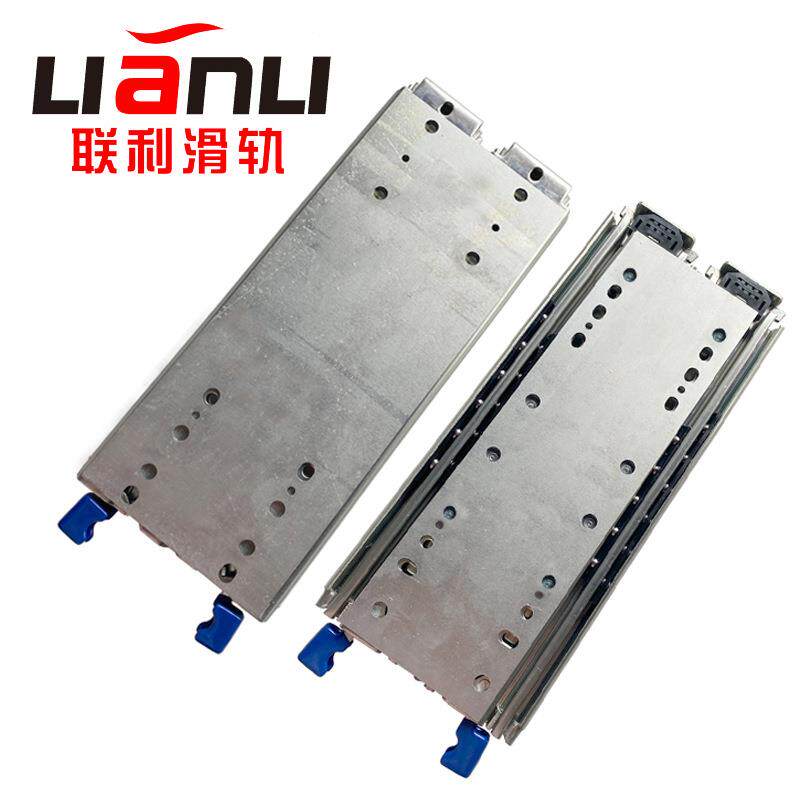 带锁超高承重双排重型滑轨三节工业承重型滑轨道设备汽车重型导轨