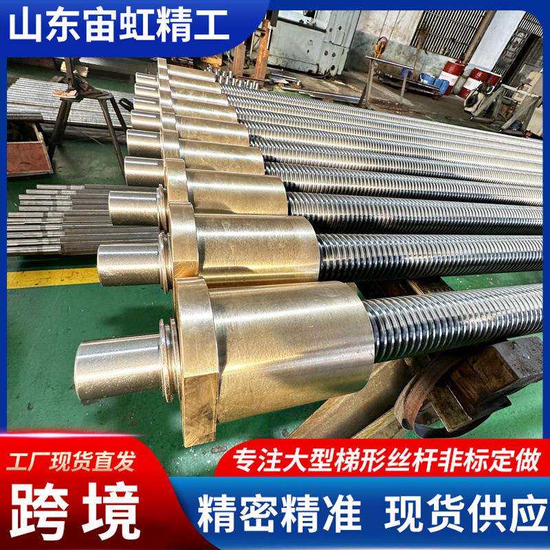 304不锈钢梯形丝杠大直径机床配件 大型设备升降机床杆梯形丝杠