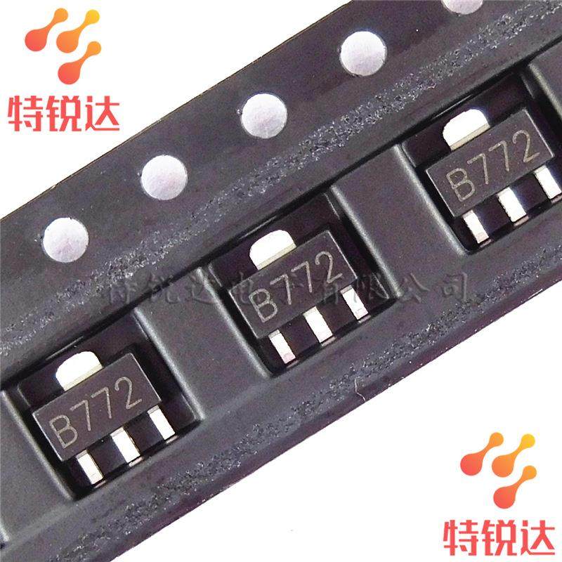 B772 SOT-89 CJ/长电PNP贴片三极管 大芯片晶体管 3A/40V 2SB772