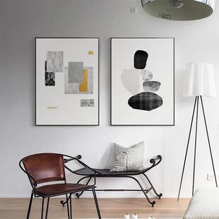 缘 抽象几何挂画 个性创意墙画色块装饰画缘起餐厅简约画作